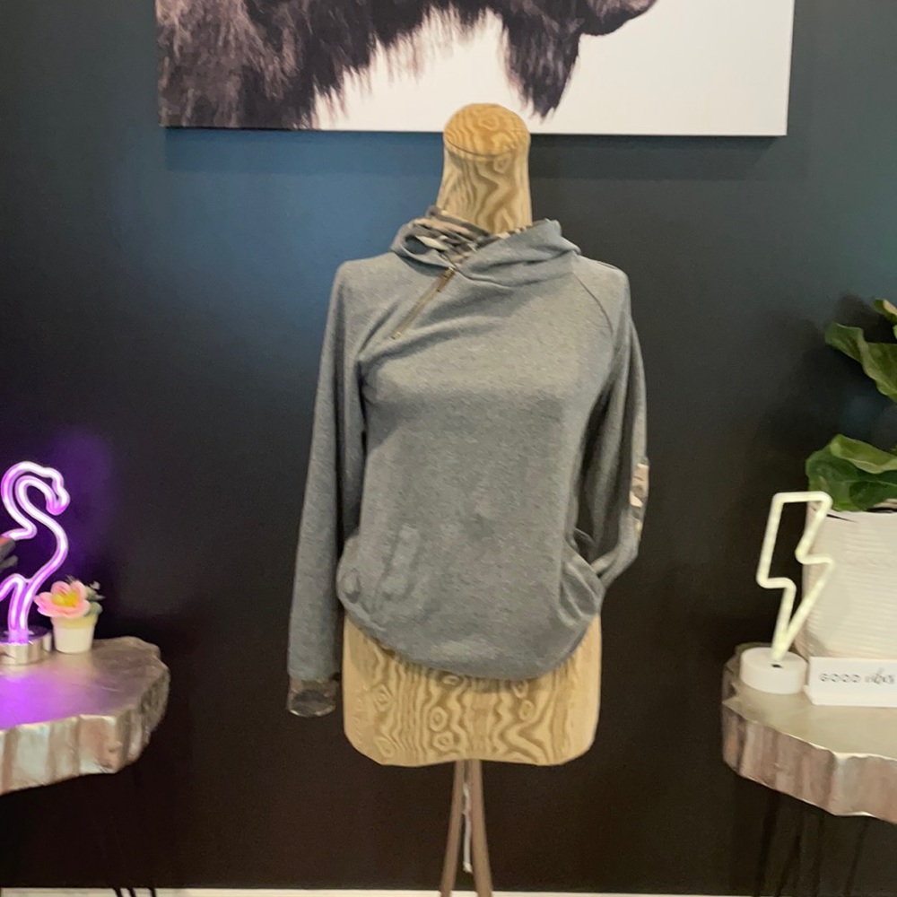 Grey/camo cozy sweatshirt